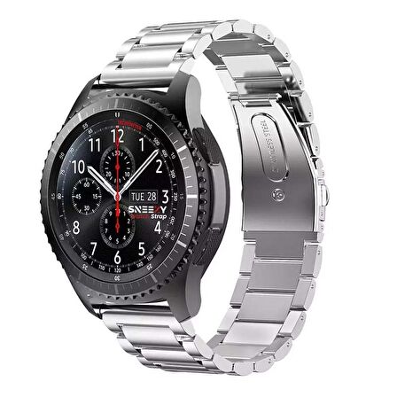 Huawei Watch Ultimate - Watch Buds  22mm Uyumlu Ironweft Döküm Çelik Metal Kordon 